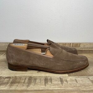 Edward Green Pimlico Taupe Truffle Suede Loafers Mens UK 10-10.5 US 10.5-11